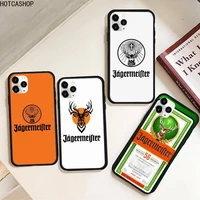 jagermeister logo phone case rubber for iphone 12 pro max mini 11 pro xs max 8 7 6 6s plus x 5s se 2020 xr case