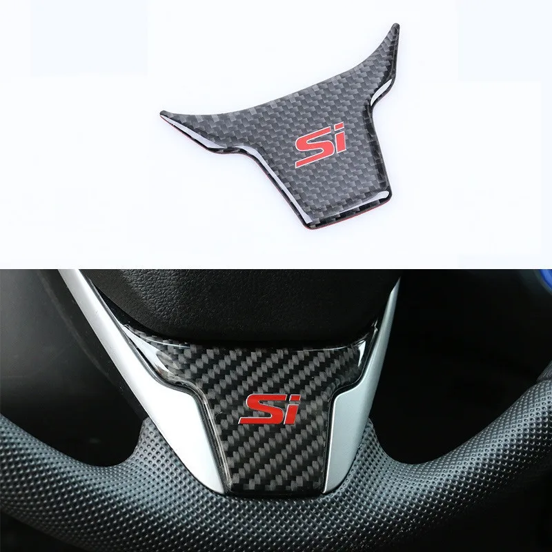 Накладка на руль автомобиля для Honda 10th generation Civic- интерьер ABS углеродное волокно украшения Аксессуары