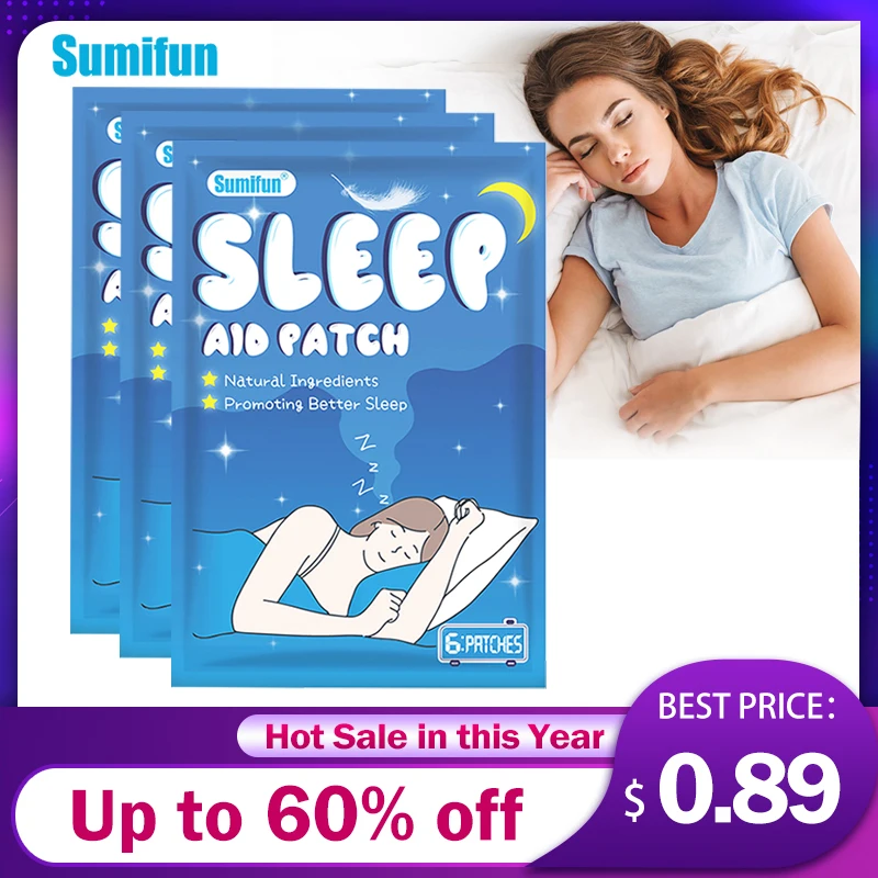 

48Pc Sleep Aid Medical Plaster Sleeping Herbal Patch Improve Insomnia Relieve Stress Anxiety Sticker Body Relaxation Health Care