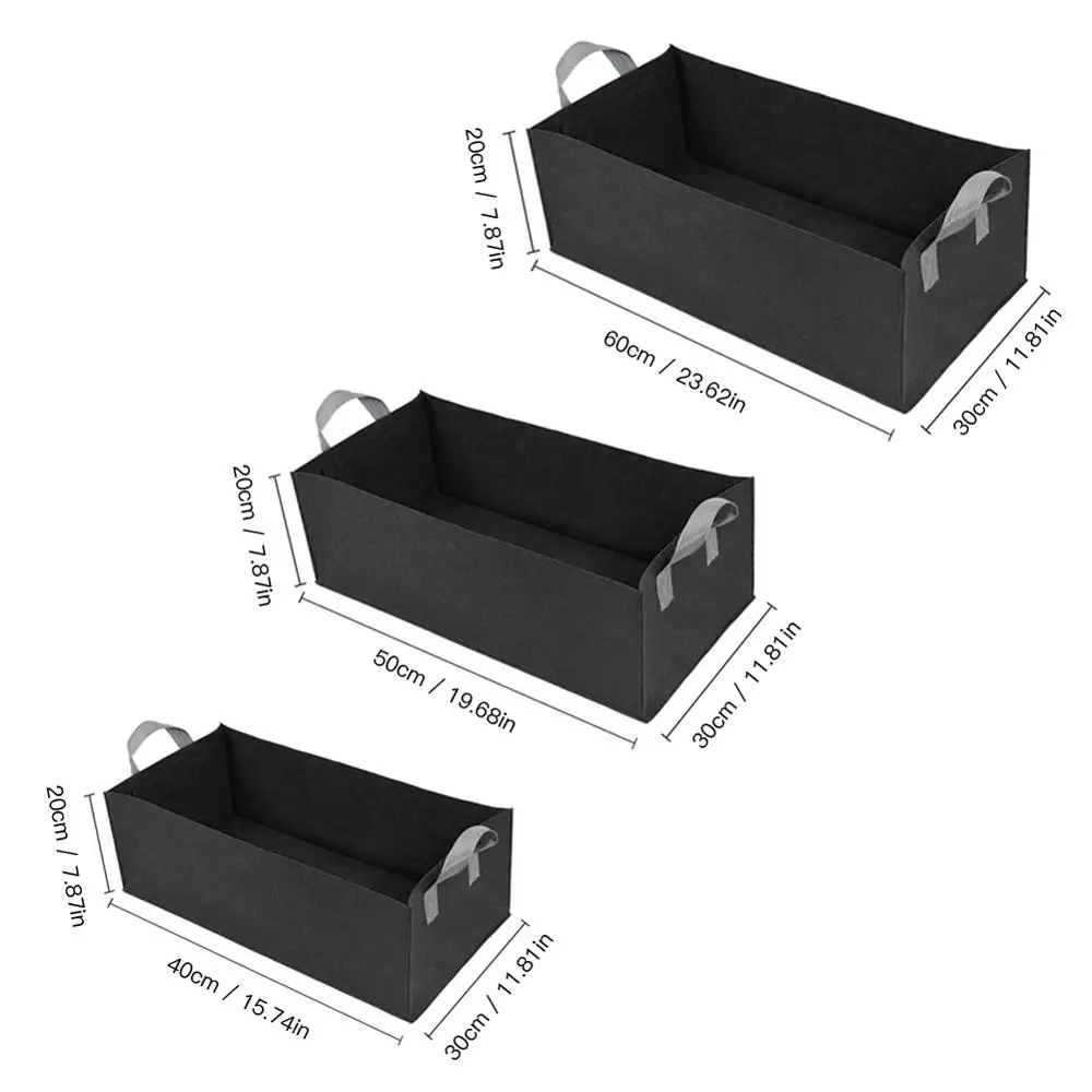 

Fabric Raised Garden Bed 1pcs Square Garden Flower Grow Bag Vegetable Planting Bag Planter Pot with Handles for Plants