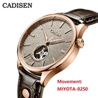 Мужские механические наручные часы CADISEN с метеоритным циферблатом MIYOTA 82S0, водонепроницаемые часы 50 м, автоматические мужские часы с сапфировым стеклом и вырезами
