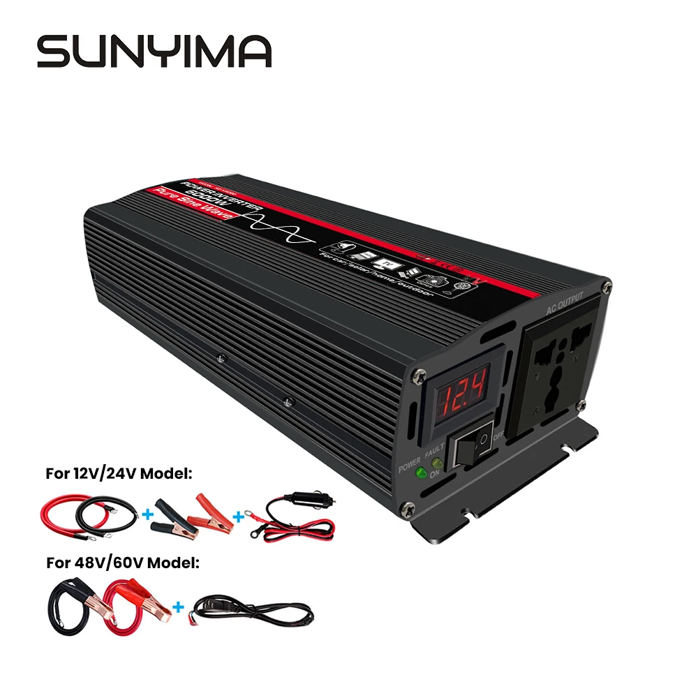 Инвертор немодулированного синусоидального сигнала SUNYIMA 12 В 24 48 60 переменного