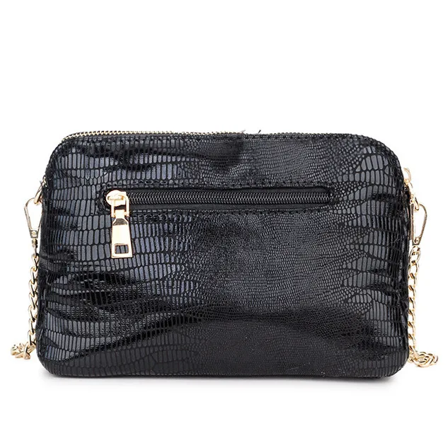 Женская сумка мессенджер MJ маленькая из искусственной кожи с цепочкой и змеиным