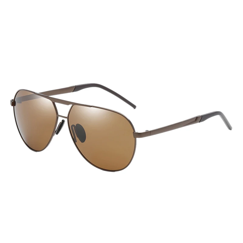 Солнцезащитные очки TR90 мужские в металлической овальной оправе модные