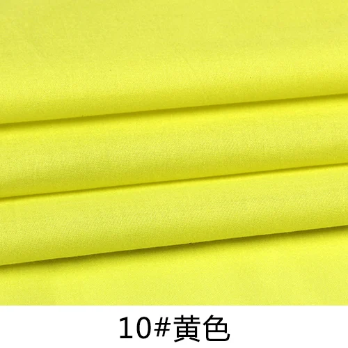 10 yellow Хлопок, однотонный, тонкий, высокой плотности, белый, черный, красный, розовато-лиловый, синий, бежевый, серый, ткань для лета, Apperal подкладка для платья - Цвет: 10 yellow