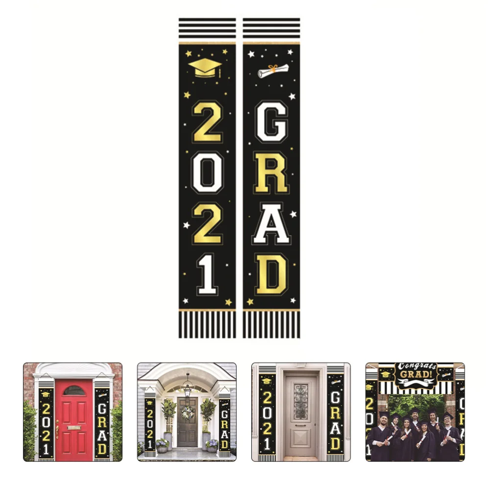 

1 Pair 2021 Graduation Party Decorations Door Banner Couplet Graduation Couplet