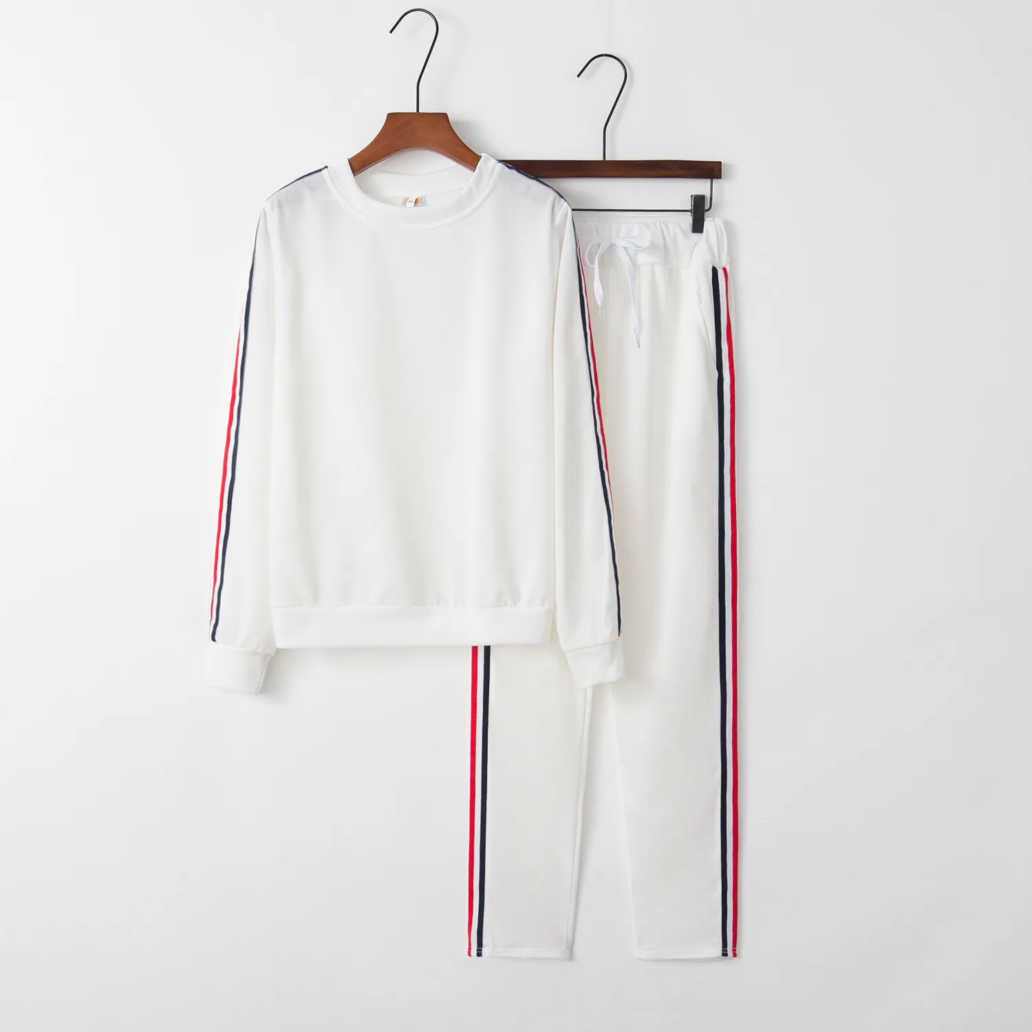 

Red Warm 2021 New Design Fashion Hot Sale Suit Set Women Tracksuit Two-piece Style Outfit Sweatshirt Sport Wear