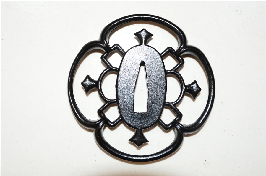 Красивый Железный защитный меч для японской Катаны/вакидзаси Набор Фитингов Tsuba +