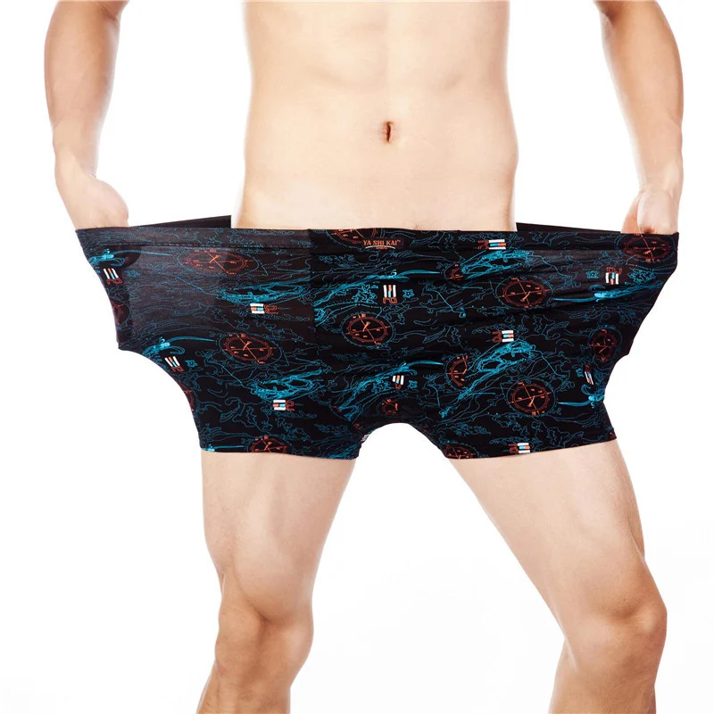Высокое качество большой размер XL-7XL Boxer Shorts Мужское нижнее белье Мужское Удобное и дышащее мужское нижнее белье Боксеры Homme Boxer Мужские трусы-боксеры Трусы Man Gift - Цвет: 51hei