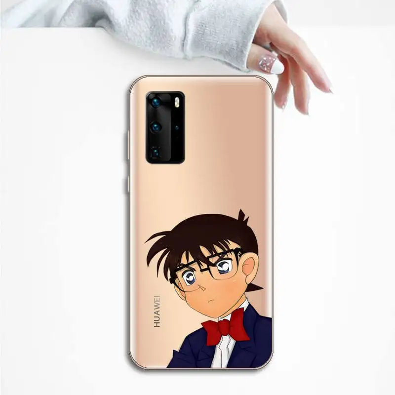 

Detective Conan Phone Case Transparent for Huawei P20 P30 P40 lite pro P smart 2019 honor 8x 10i