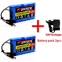 new portable super 12v 30000mah battery rechargeable lithium ion battery pack capacity dc 12 6v 30ah cctv cam monitor charger
