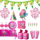 Tinker Bell Elf Princess, тематические одноразовые фотобумажные салфетки для девочек, баннер, воздушный шар, день рождения, фотография