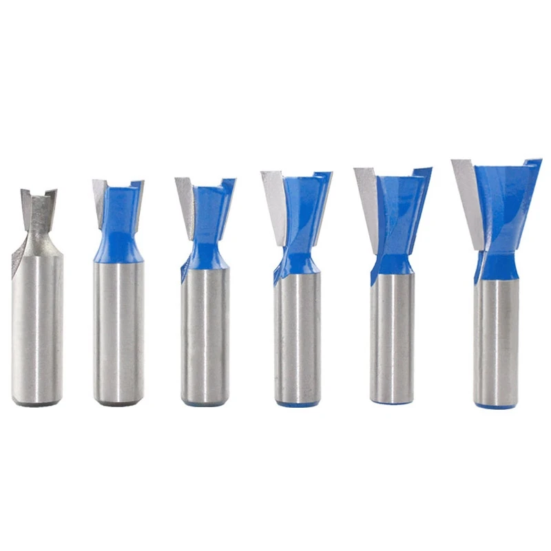 6 шт. 12 мм хвостовик ласточкин хвост шарнирные фрезы Набор 14 градусов