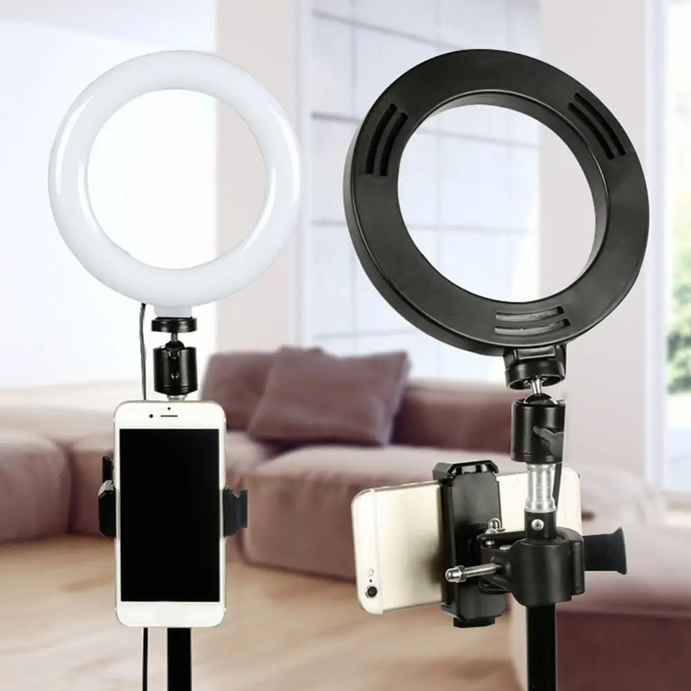 

Dimmable LED Selfie Ring Light with Tripod USB Selfie For Cell Ring Big Studio Stand with Photography Lamp Ringlight Phone new