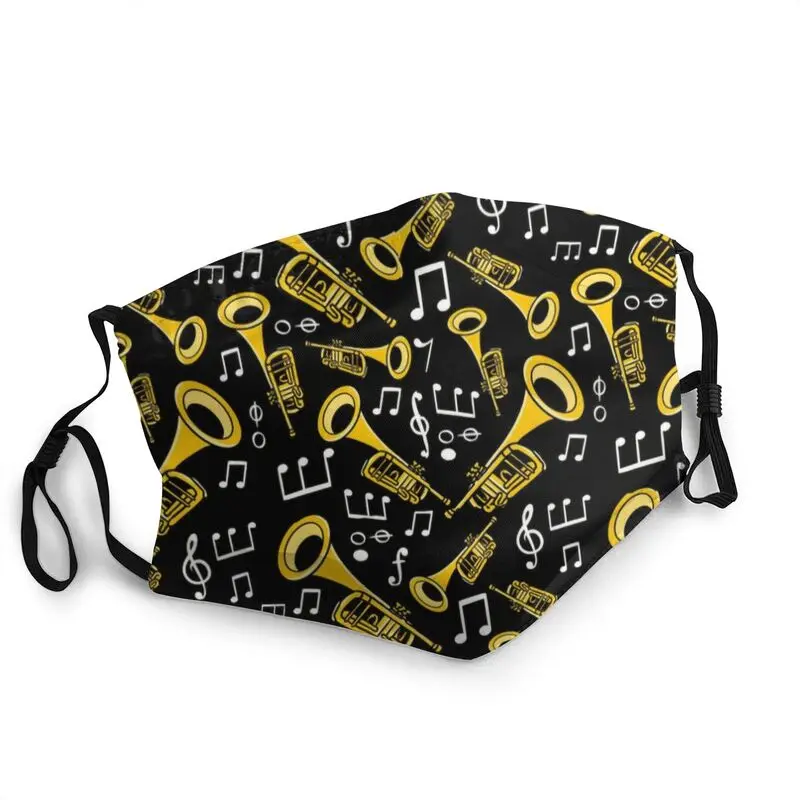

Trumpet Player Reusable Face Mask Unisex Adult Jazz Music Musician Anti Haze Dustproof Protection Cover Respirator Mouth Muffle
