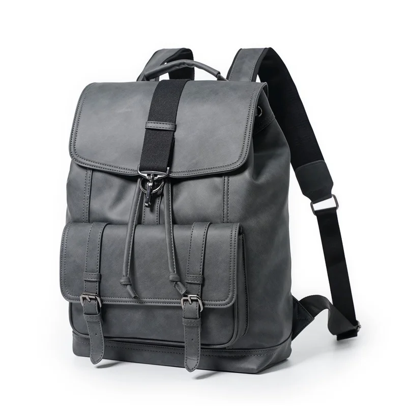 

Retro Men's Backpack Fashion Design Drawstring Backpack Men Large-capacity Waterproof Travel Backpacks Man Student School Bags
