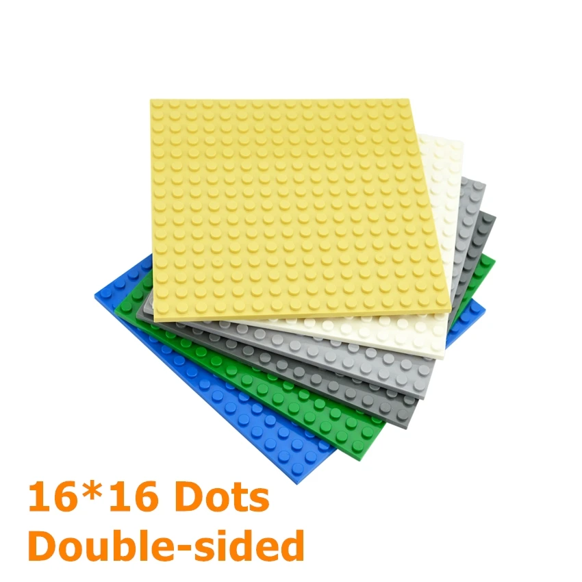 

2PCS Double-sided Baseplates 16x16 Dots DIY Building Blocks Bricks 16*16 Dots Assemblage Construction Toys Compatible With 91405