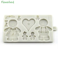 gingerbread cookie mould christmas silicone mold cookie craft tools men and women nordic heart christmas gifts tree decorations