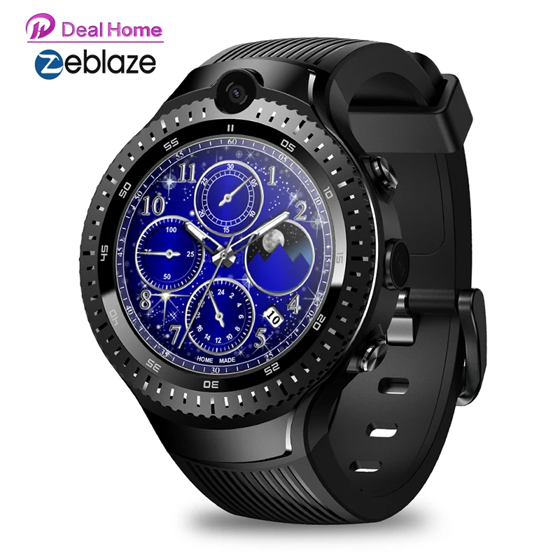 Смарт часы Zeblaze THOR 4 Dual 4G 1 ГБ ОЗУ 16 Гб ПЗУ 530 мАч 5 Мп + МП двойная камера дюйма AMOLED для