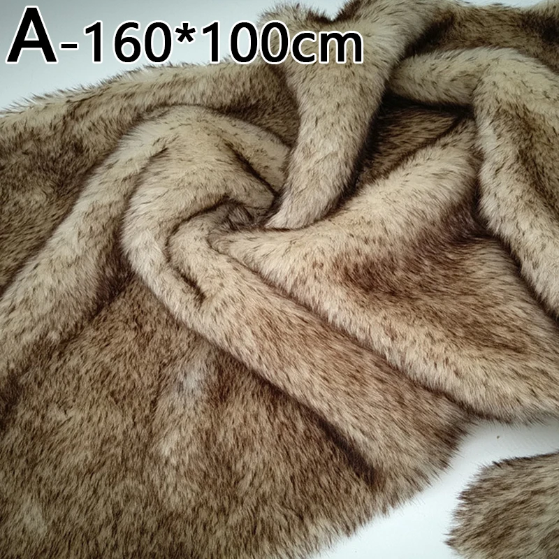 1M Length Hair Tip Dyed Coffee Imitation Rabbit Fur Artificial Plush Fabric For DIY Quilting Clothing Toy Accessories | Дом и сад