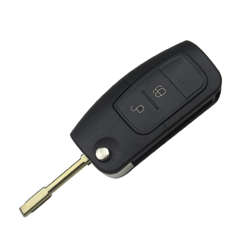 OkeyTech для Ford для Focus Kuga Fiesta Mondeo Mk3 Mk4 C-max Escape 2 кнопки флип Складная Заготовка ключа замка зажигания автомобиля крышка аксессуары
