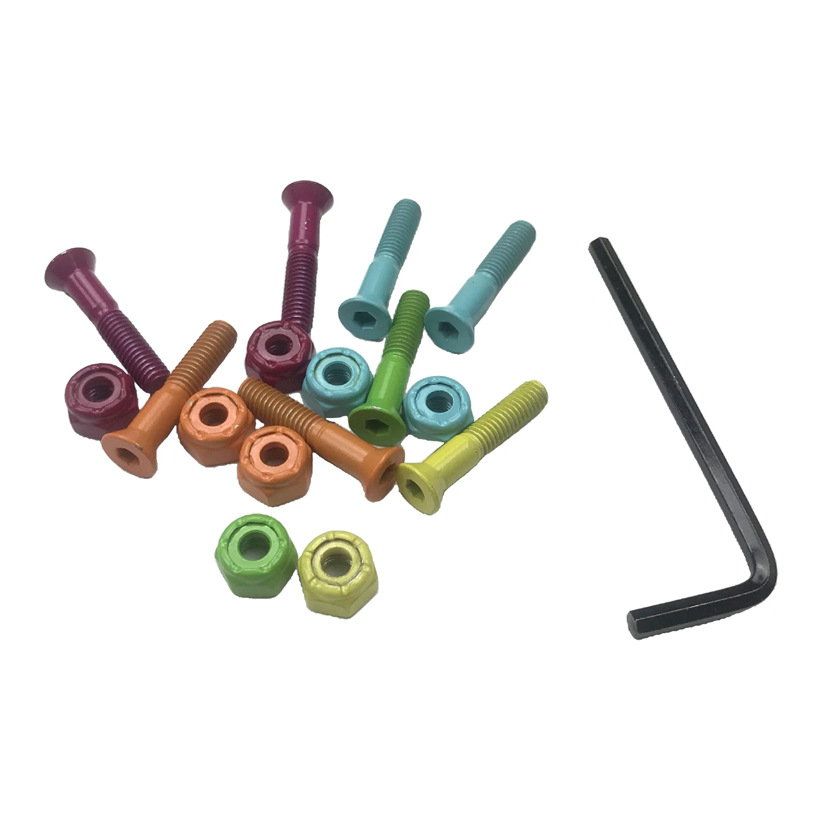 

8Pieces Carboon Steel Longboard Skateboard Truck Wheel Repair Hardware Screws, 25mm