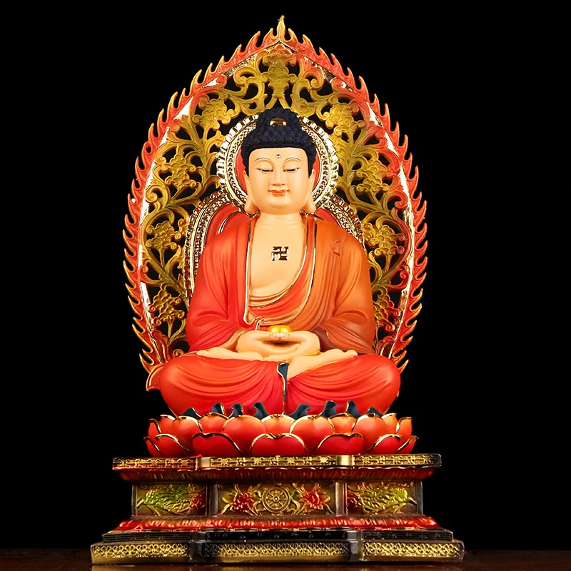 53CM huge Southeast Asia HOME hall Temple Shrine efficacious protection Buddhism Sakyamuni Amitabha the buddha FENG SHUI statue