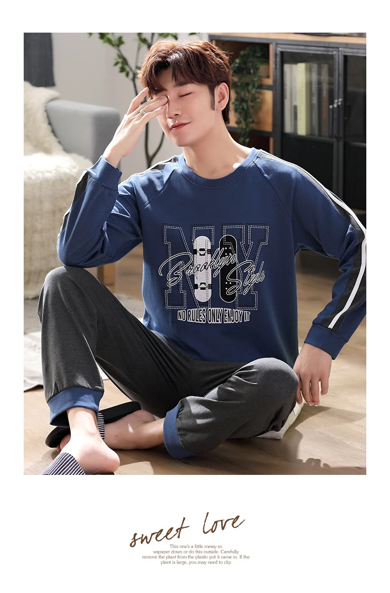 Модный пеньюар Hombre хлопок высокого качества Loungewear шикарная пижама с принтом Большие размеры большие пижамы мужские пижамы 3xl 4xl 5xl