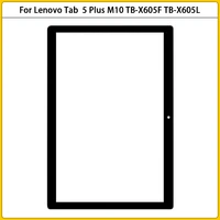 10pcs new for lenovo tab 5 plus m10 tb x605f tb x605l x605 touch screen lcd front outer glass panel touchscreen glass replace