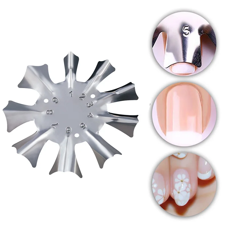 Стальная пластина для французского маникюра 1 шт. трафарет ногтей триммер