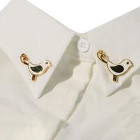 2pcs cute animal birds collar pin lapel pin for women men shirt suit dress decoration badge brooch pin fashion accessories