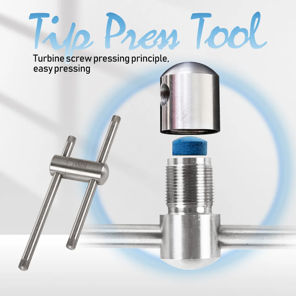 

Наконечник для бильярда, инструмент в форме пресса, искусственная рукоятка из нержавеющей стали, наконечник клюшки для снукера, 11 мм, 14 мм, у...