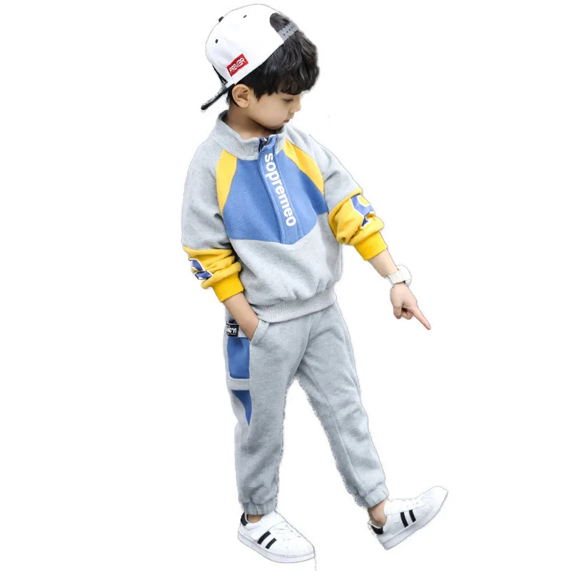 

New Arrive Spring Summer Boys Clothing SuitsSweatshirts + Pants 2pcs/Set Kids Jacket Teenager Sport LeisureTracksuit High Qua