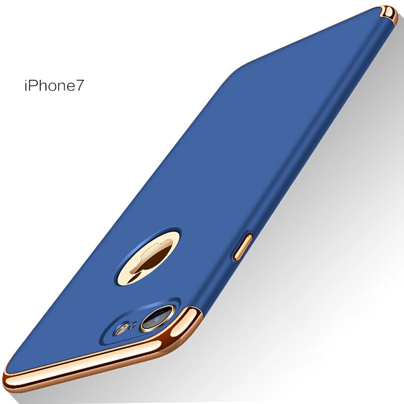 Чехол для iPhone 7 8 Plus, роскошный Ультратонкий жесткий защитный чехол Mofi 3 в 1, черный чехол для задней панели Чехол для iPhone 7 8 Plus