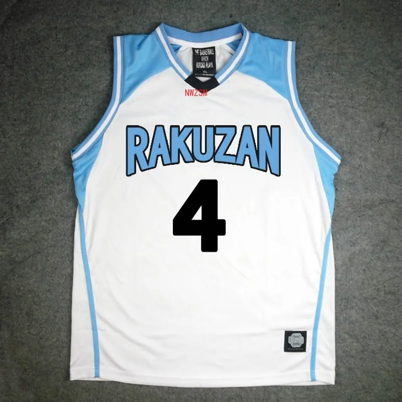 Аниме KUROKO'S Баскетбол Kuroko No Basuke Косплей Rakuzan School #4 Akashi Seijuro Джерси Униформа костюм