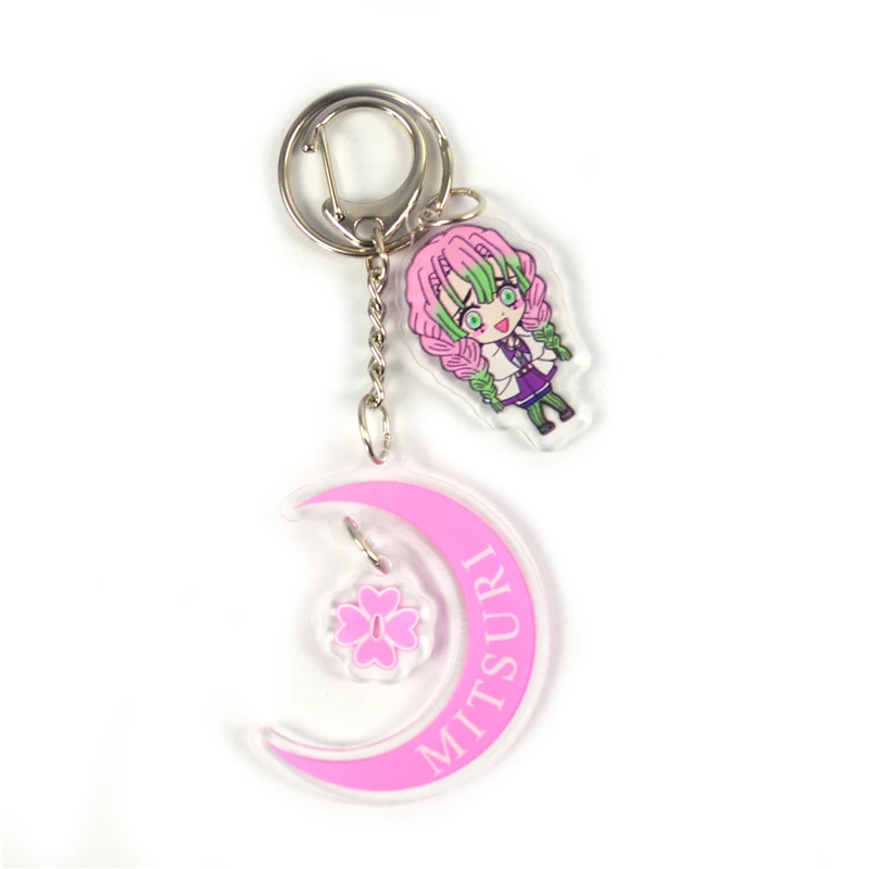 

Demon Slayer Cosplay Moon Handguard Keychain Acrylic Pendant Ornaments Anime Adult COS Accessories Props Christmas Halloween