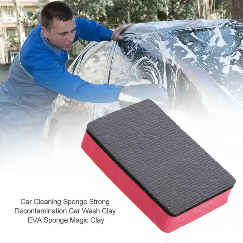 

New 1pcs Car Clay Bar Pad Sponge Block Cleaning Eraser Wax Polish Pad Tool Car Wash Sponge Sponges Cloths Brushes