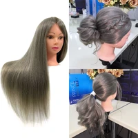 3d eye mannequin head with long 85 real hair styling training head dummy dolls tete de cabeza for hairdresser braiding practice