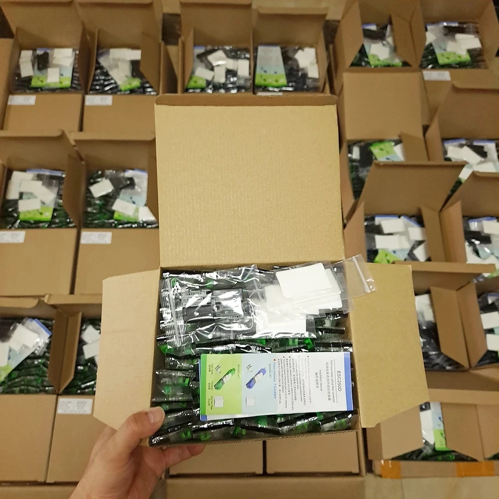 

500PCS Wholesales UNIKIT FTTH ESC250D APC Single-Mode SM Fiber Optic SC APC Quick Fast Field Assembly Connector For Drop Cable