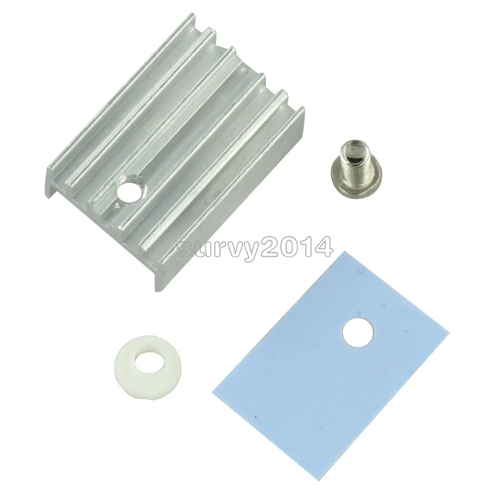 10 шт. TO-220 Серебряный радиатор для регулятора напряжения MOSFET | Электроника