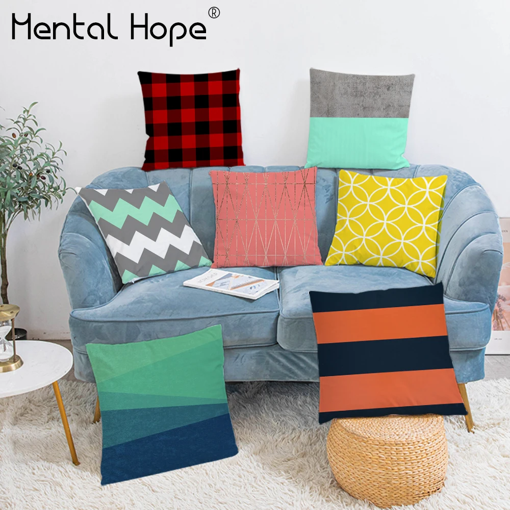 Белый плюшевый чехол для подушки наволочка в полоску диванной домашний декор