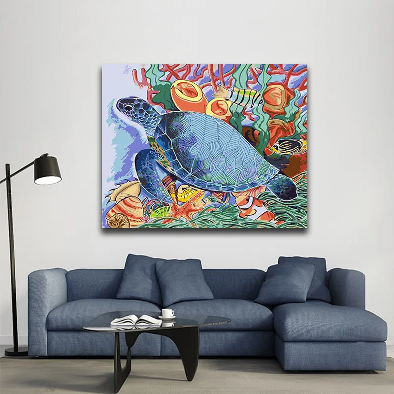 DIY Раскраска по номерам раньше с комплектом 40x50 в рамке|Картины номерам| |