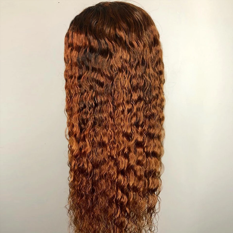 Вьющиеся 1B/30 эффектом деграде (переход от темного к Цвет Синтетические волосы на