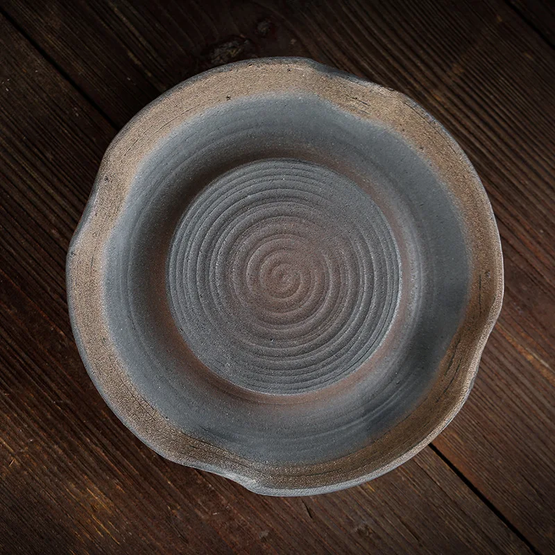 

Lotus leaf pot bearing Japanese-style large water storage kettle bearing pot cushion pot holder creative handmade retro