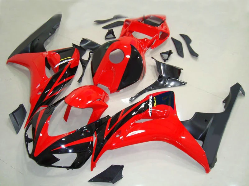 Полный комплект обтекателей из АБС пластика для Honda черный красный CBR1000RR 06 07 CBR 1000RR