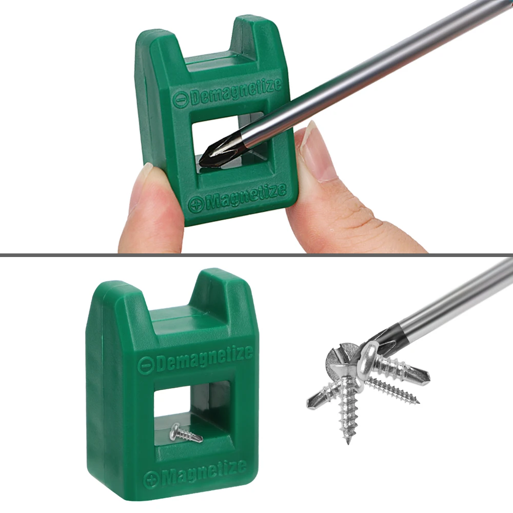 Мини 2 в 1 отвертка инструмент фарфор устройство для размагничивания и