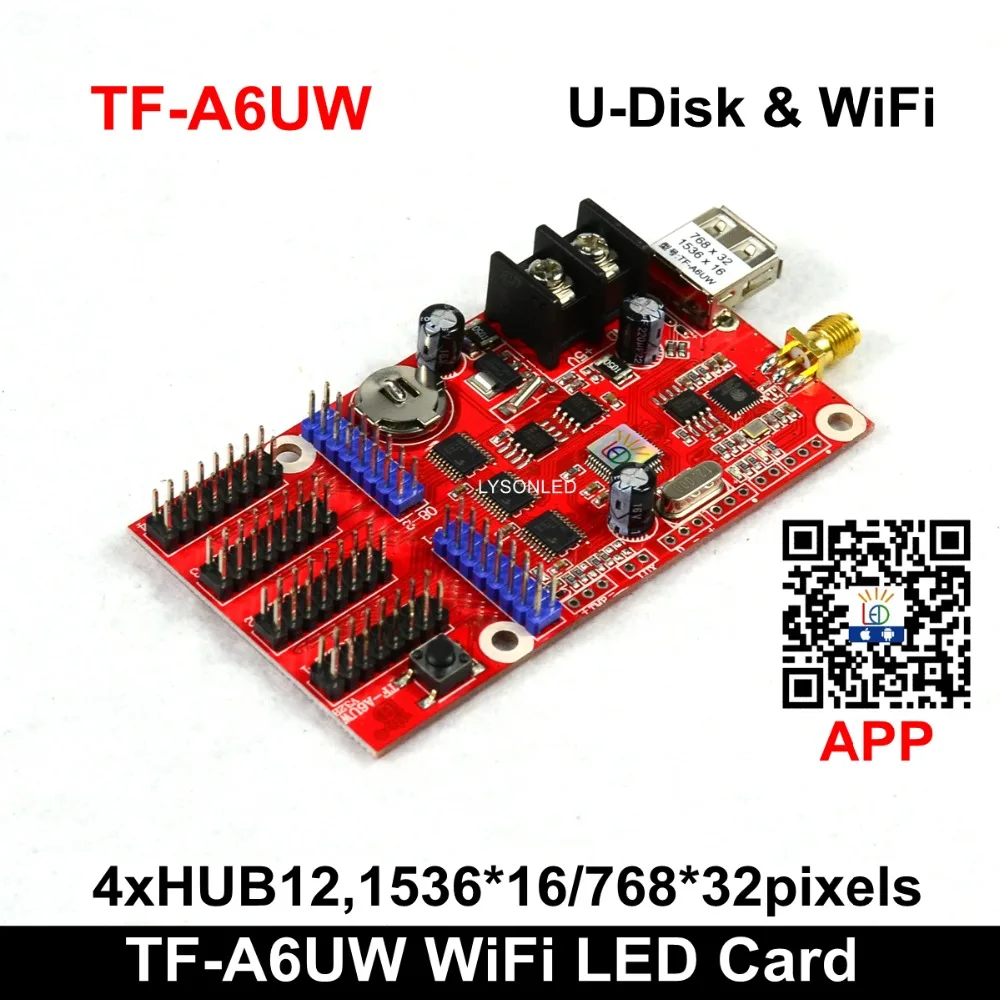 5 шт./лот TF A6UW WI FI + usb диск Беспроводной LED Дисплей контроллер F3.75 F5.0 P10 рекламы