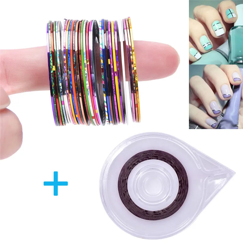 

10/30 рулонные ленты для наращивания ногтей, разноцветные наклейки для различных ногтей, наклейки для дизайна ногтей, наклейки для дизайна но...