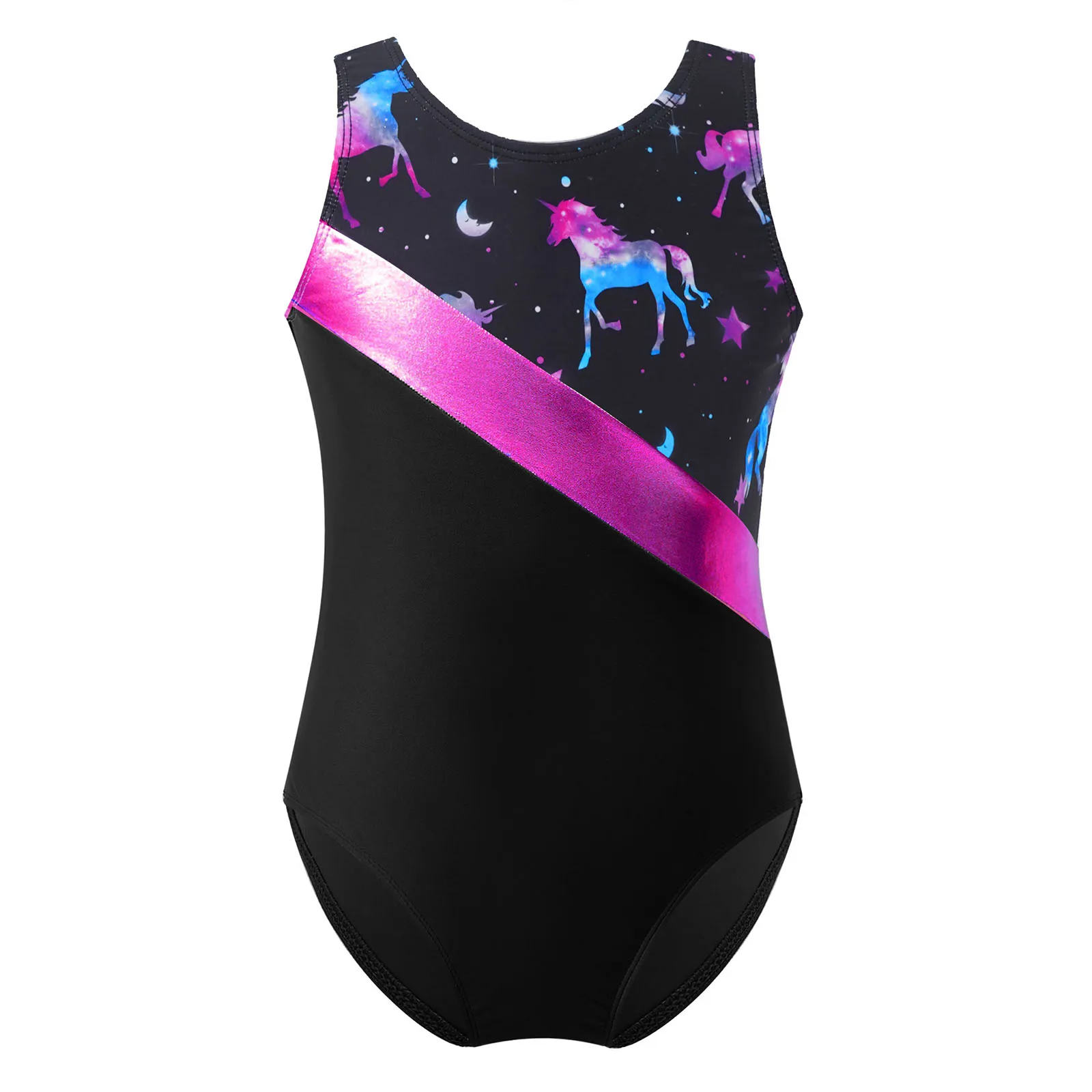 Гимнастические балетные трико для маленьких девочек купальники с круглым