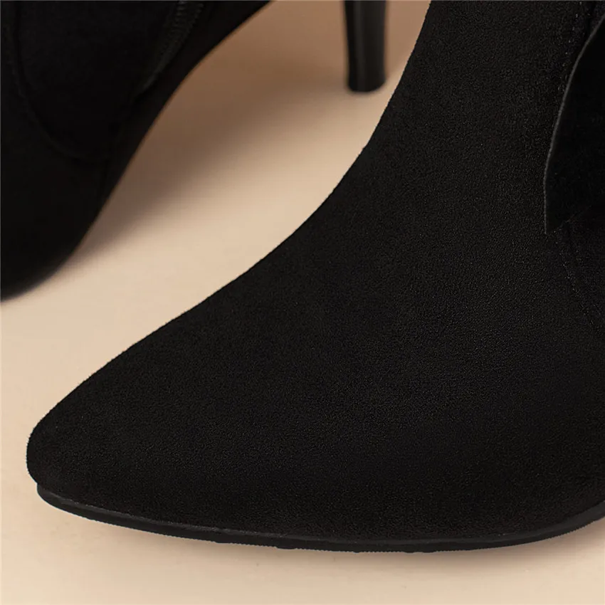 

High Heel Women Knee High Boots Sexy High Heels Autumn Woman Shoes Winter Women Long Boots Small Big Size 30 - 48